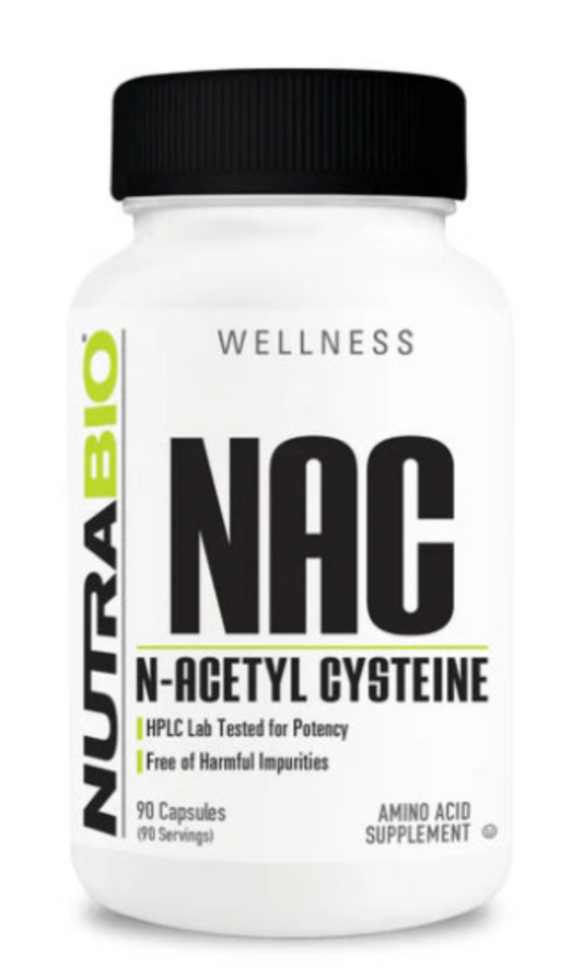 NutraBio NAC 600 mg 90 Capsules-The Supplement Stop