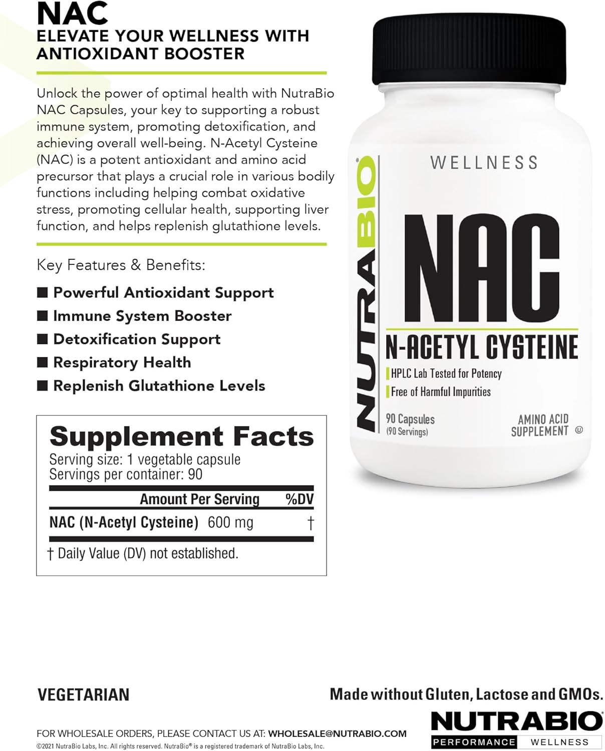 Nutrabio NAC-The Supplement Stop