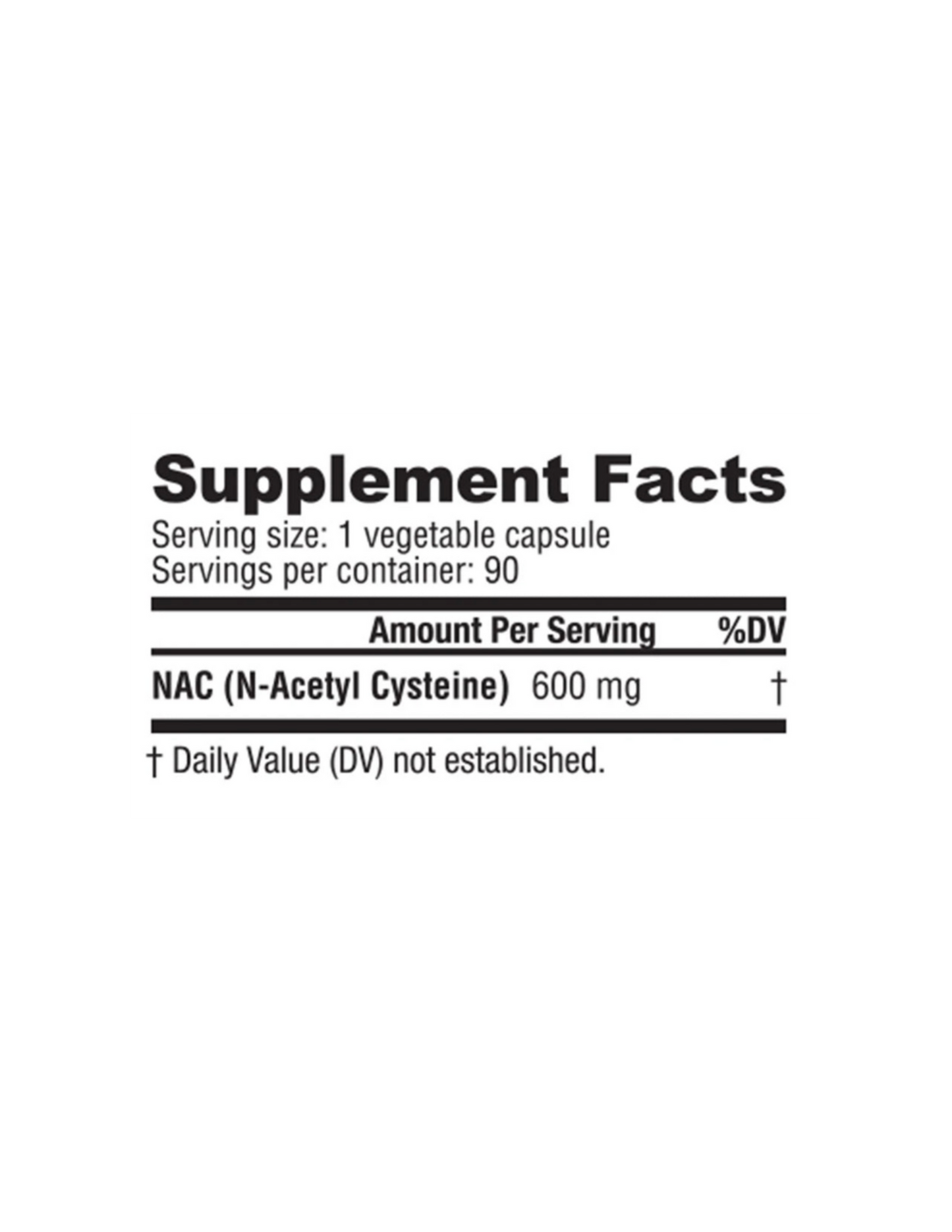 NutraBio NAC 600 mg 90 Capsules-The Supplement Stop