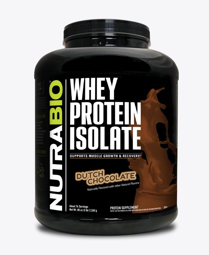 NutraBio Whey Protein Isolate 5 LB-Dutch Chocolate-The Supplement Stop