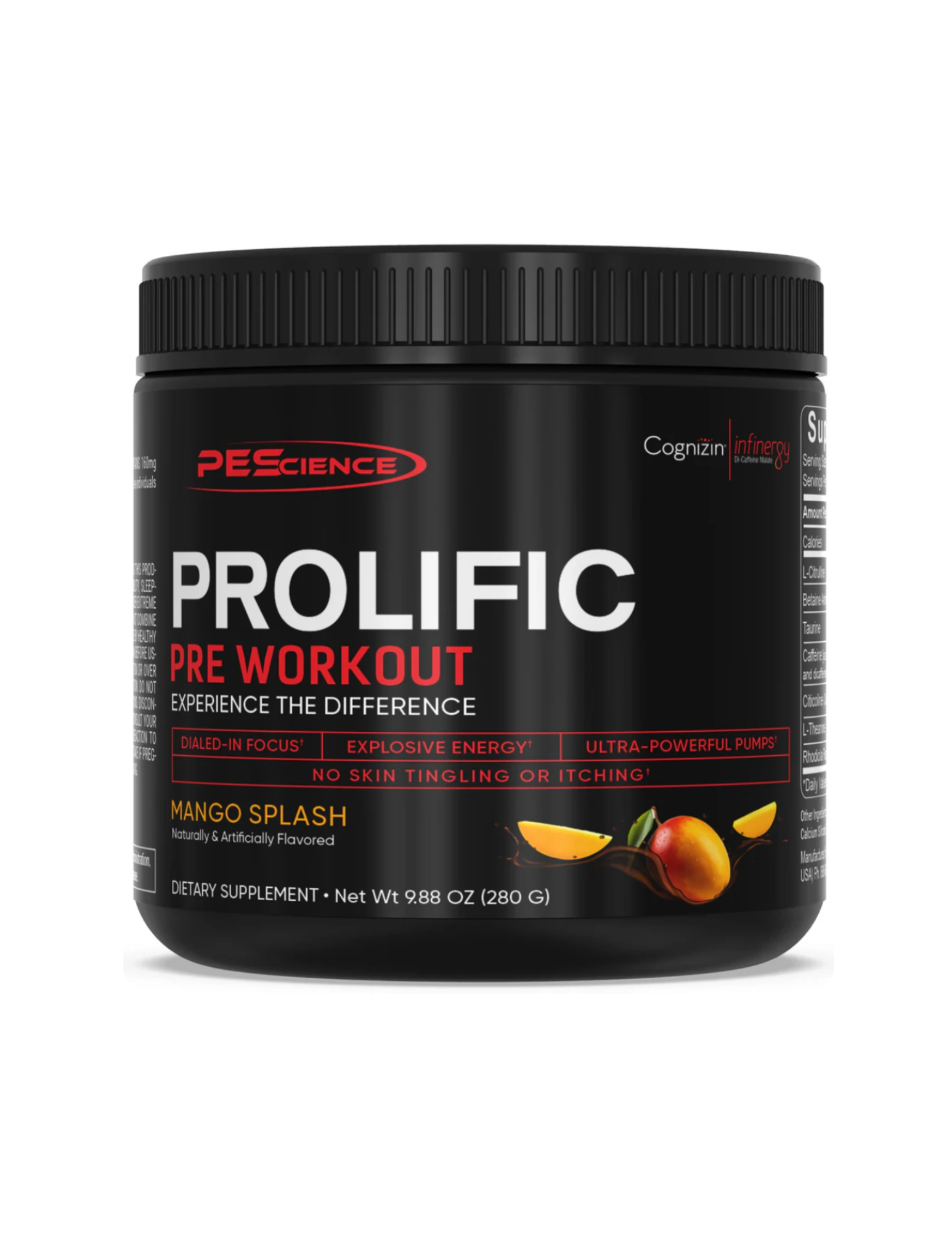 PE Science Prolific Preworkout-Mango Splash-The Supplement Stop