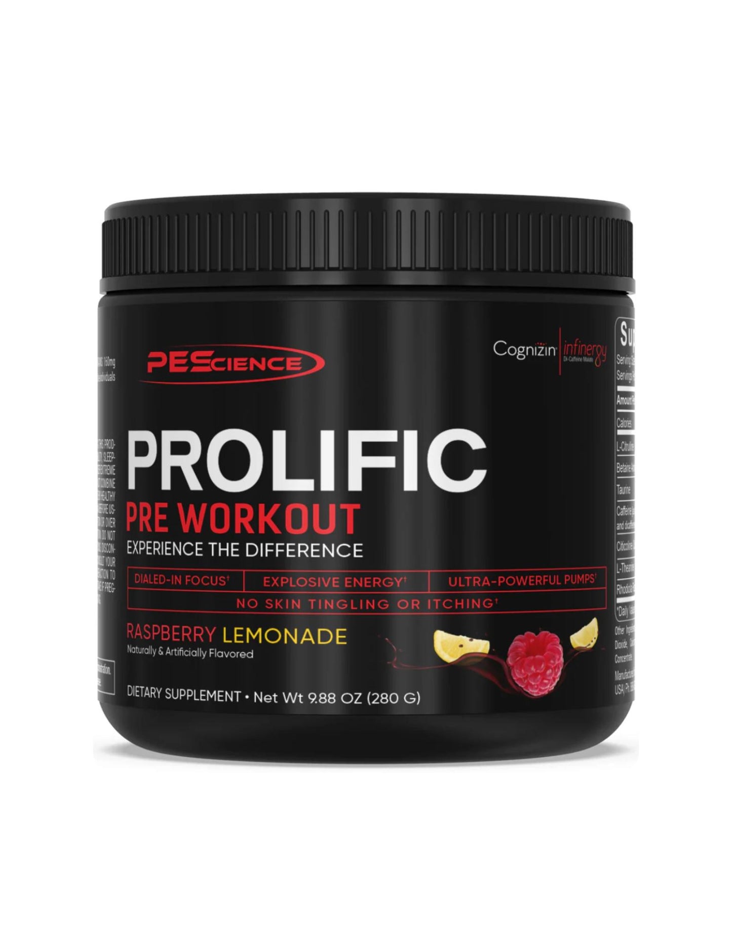 PE Science Prolific Preworkout-Raspberry Lemonade-The Supplement Stop