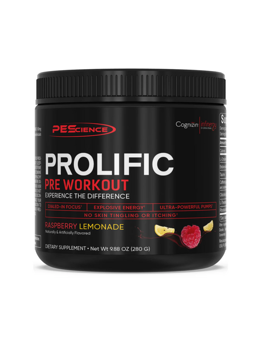 PE Science Prolific Preworkout-Raspberry Lemonade-The Supplement Stop
