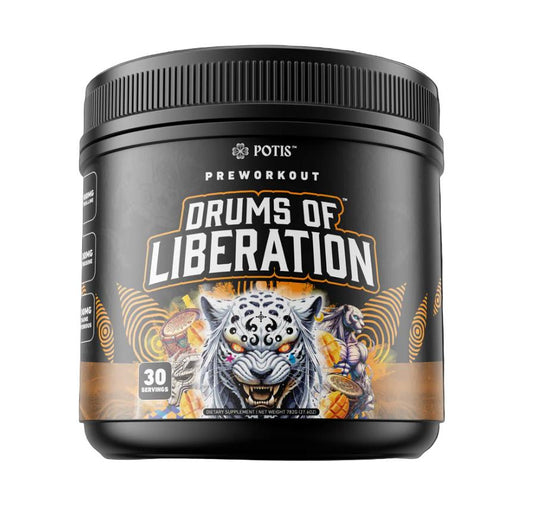 POTIS Nutrition Drums of Liberation Non Stimulant Preworkout-Mango-The Supplement Stop