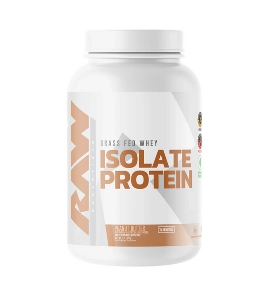 Raw Nutrition Grass Fed Whey Protein Isolate-Peanut Butter-The Supplement Stop