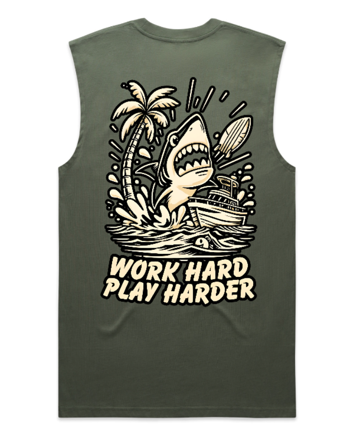 BEACH DAY // BOAT DAY MUSCLE TANK CYPRESS