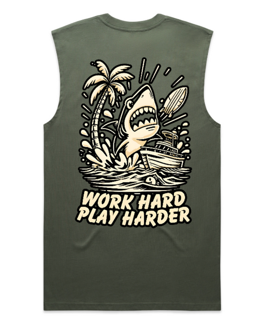 BEACH DAY // BOAT DAY MUSCLE TANK CYPRESS