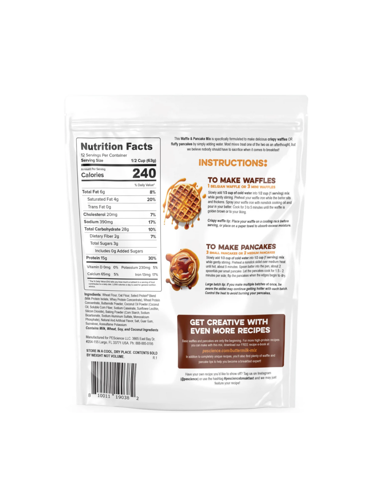 PEScience Protein Pancake & Waffle Mix
