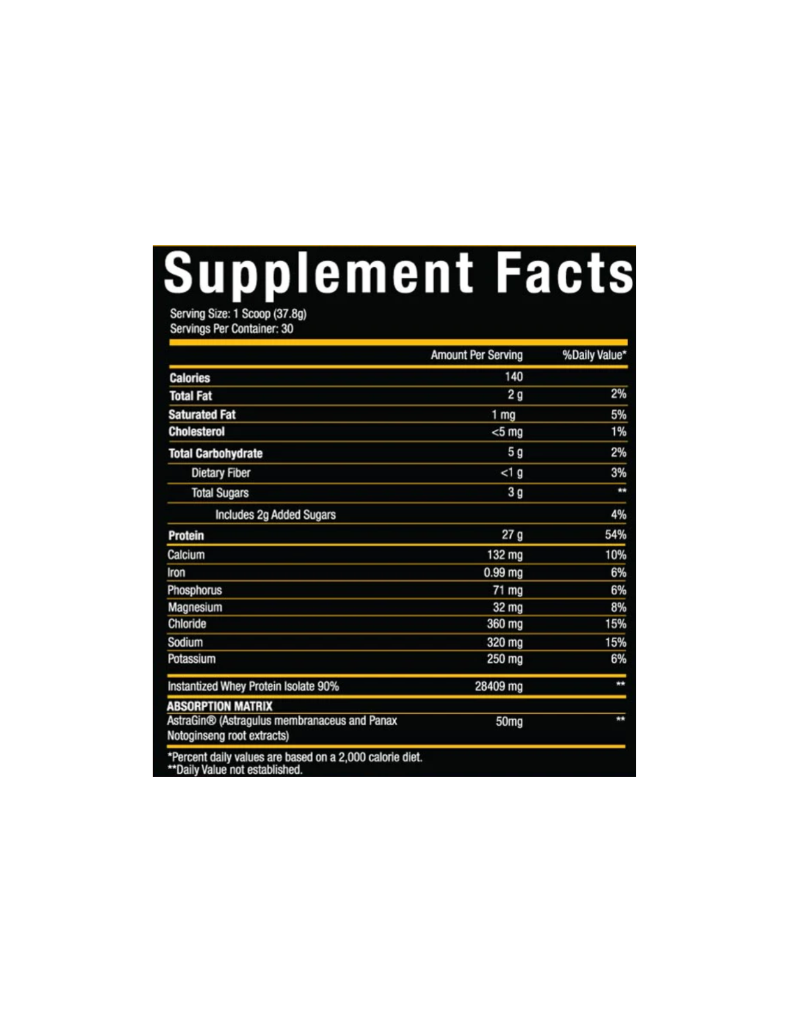 Xtremis Cartel Iso Cartel Whey Protein Isolate Supplement Facts-The Supplement Stop